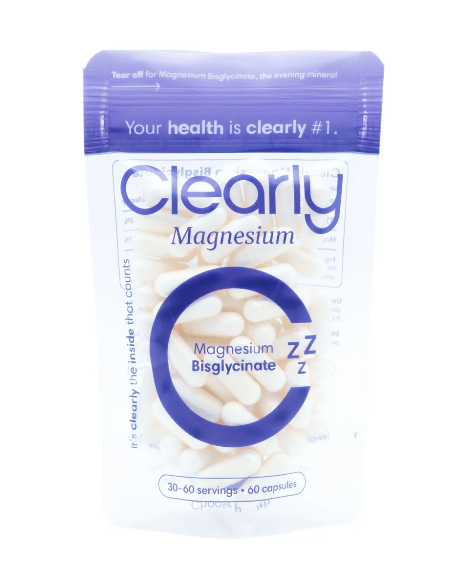 Pouch of Clearly Magnesium Bisglycinate capsules