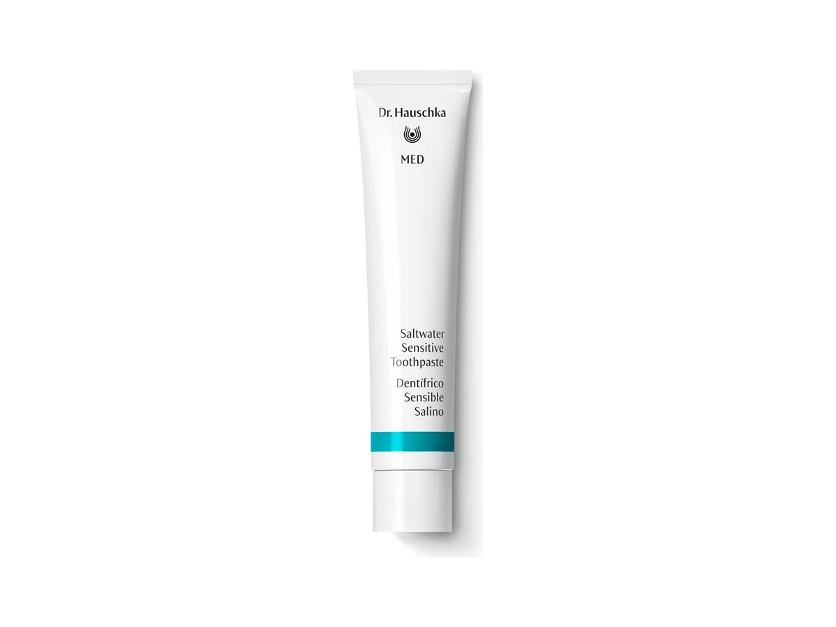 Dr. Hauschka MED Saltwater Sensitive Toothpaste tube on a white background